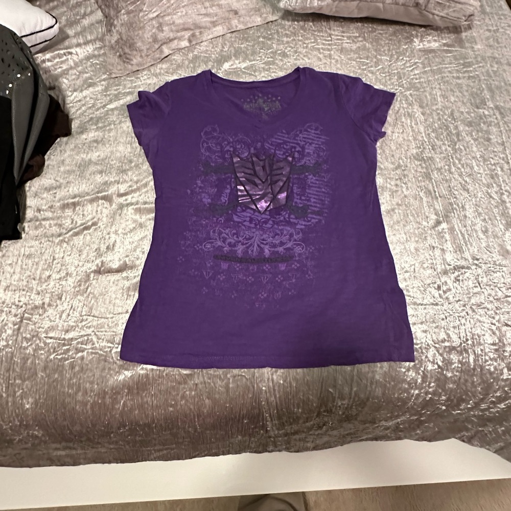 Purple Graphic Transformers T-Shirt